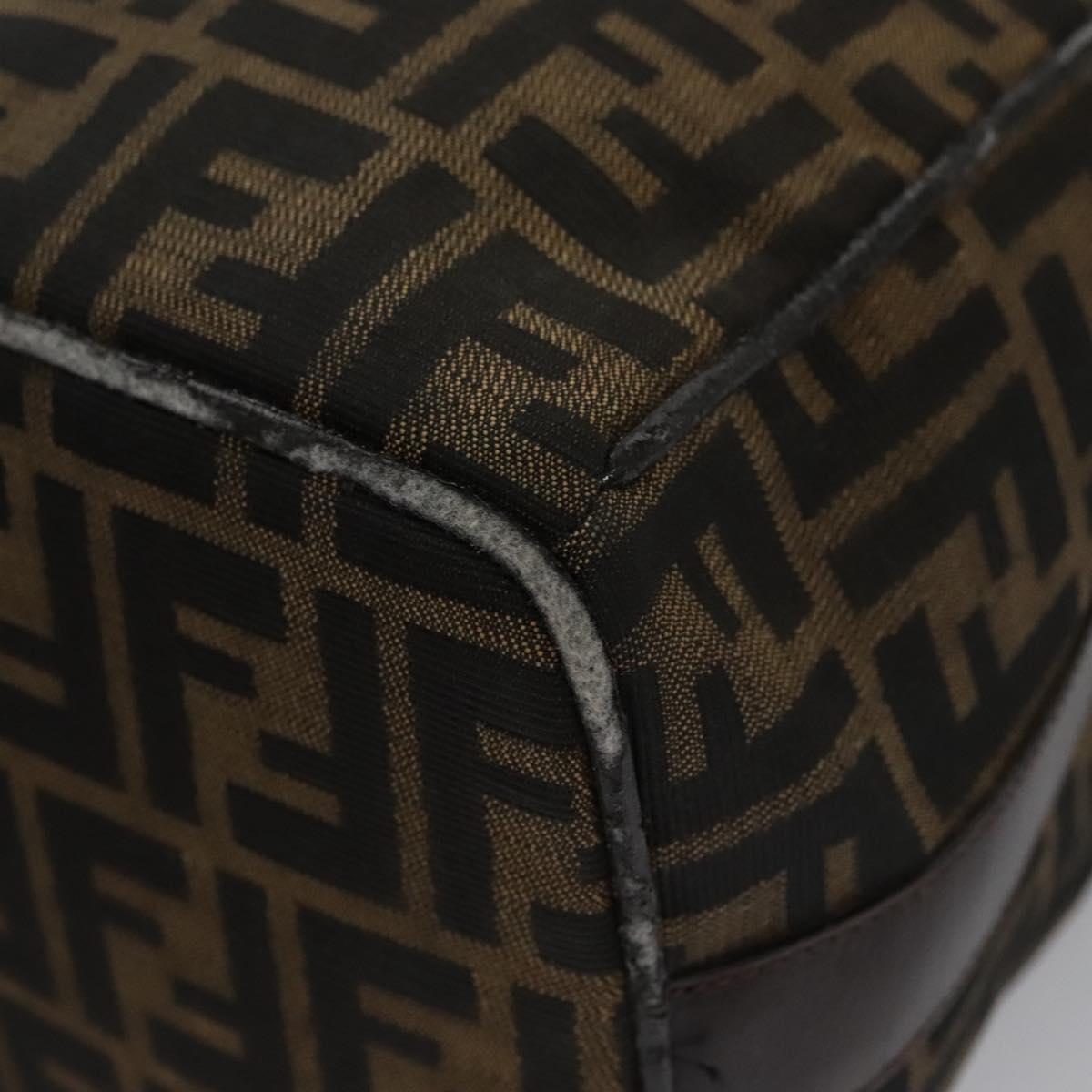 FENDI Zucca Canvas Hand Bag Brown 110512