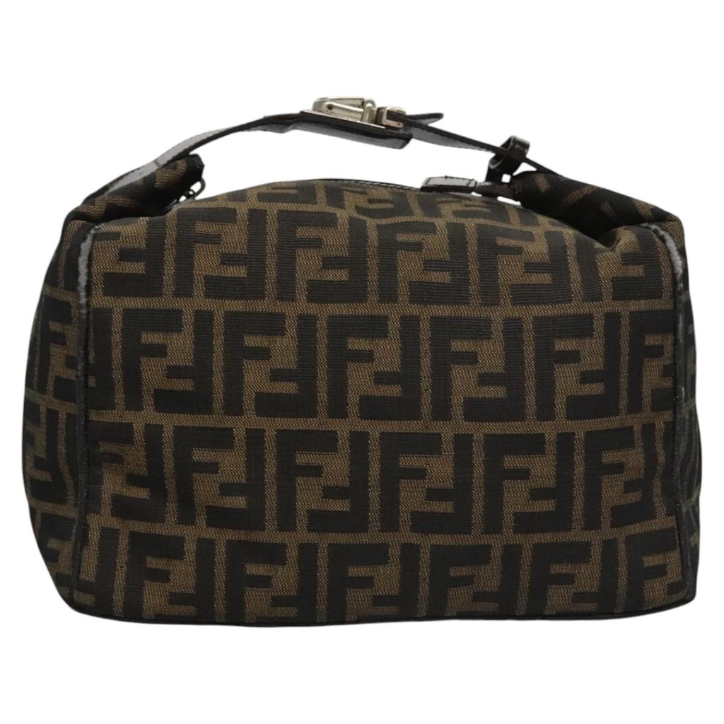 FENDI Zucca Canvas Hand Bag Brown 110512