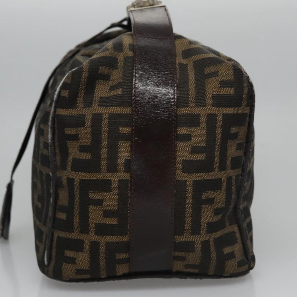 FENDI Zucca Canvas Hand Bag Brown 110512