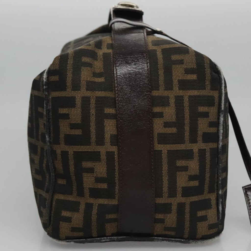 FENDI Zucca Canvas Hand Bag Brown 110512