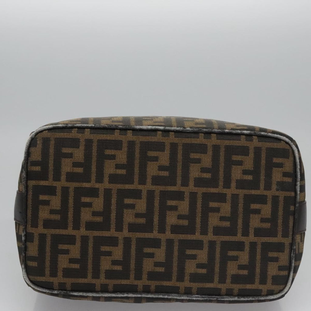 FENDI Zucca Canvas Hand Bag Brown 110512