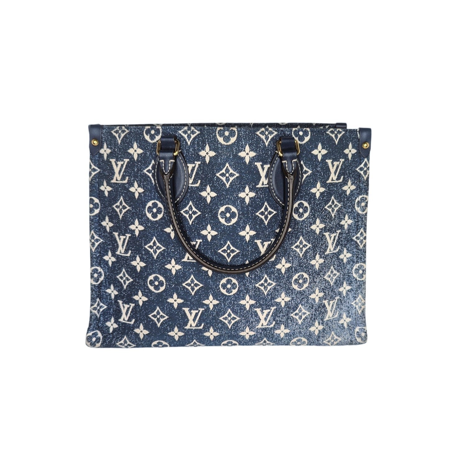 Louis Vuitton Monogram Jacquard Bleu Denim Onthego MM Tote