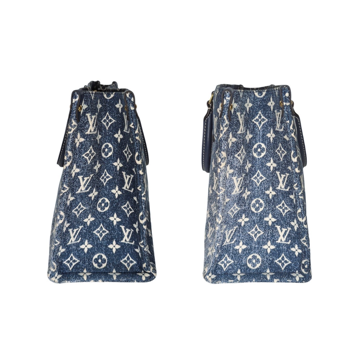 Louis Vuitton Monogram Jacquard Bleu Denim Onthego MM Tote