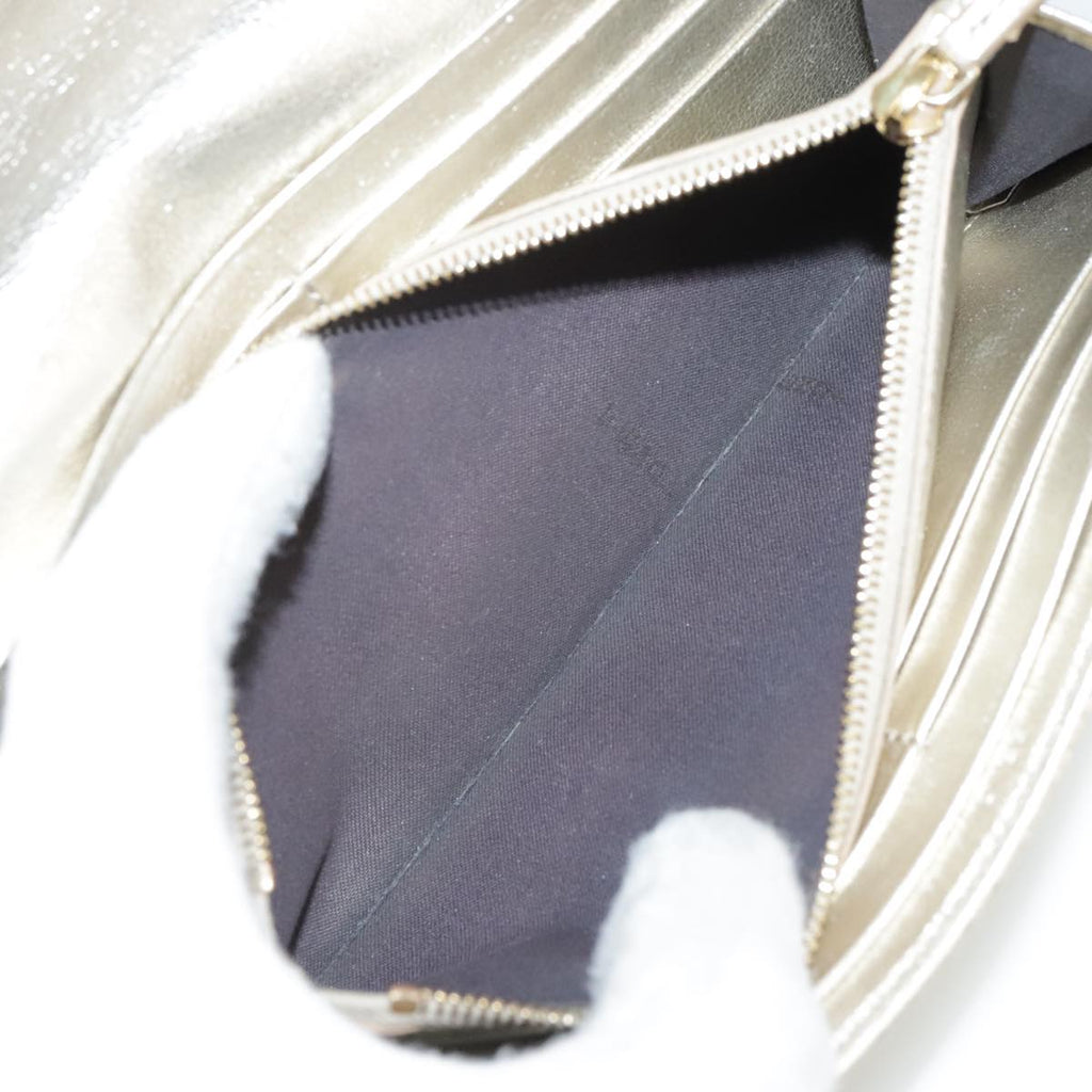 FENDI Zucca Canvas Long Wallet Leather Gold 110760