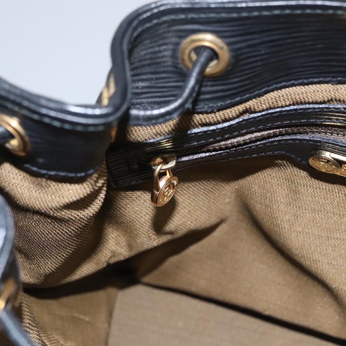 FENDI Zucca Canvas Hand Bag 2way Brown Black 110819
