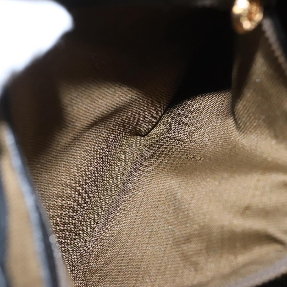 FENDI Zucca Canvas Hand Bag 2way Brown Black 110819