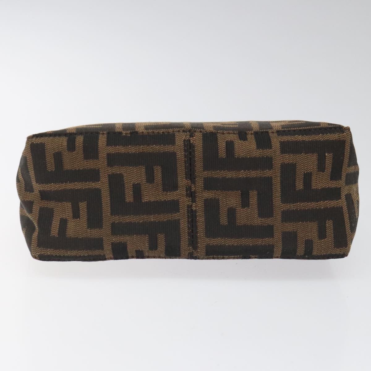 FENDI Zucca Canvas Hand Bag Brown Black 110881