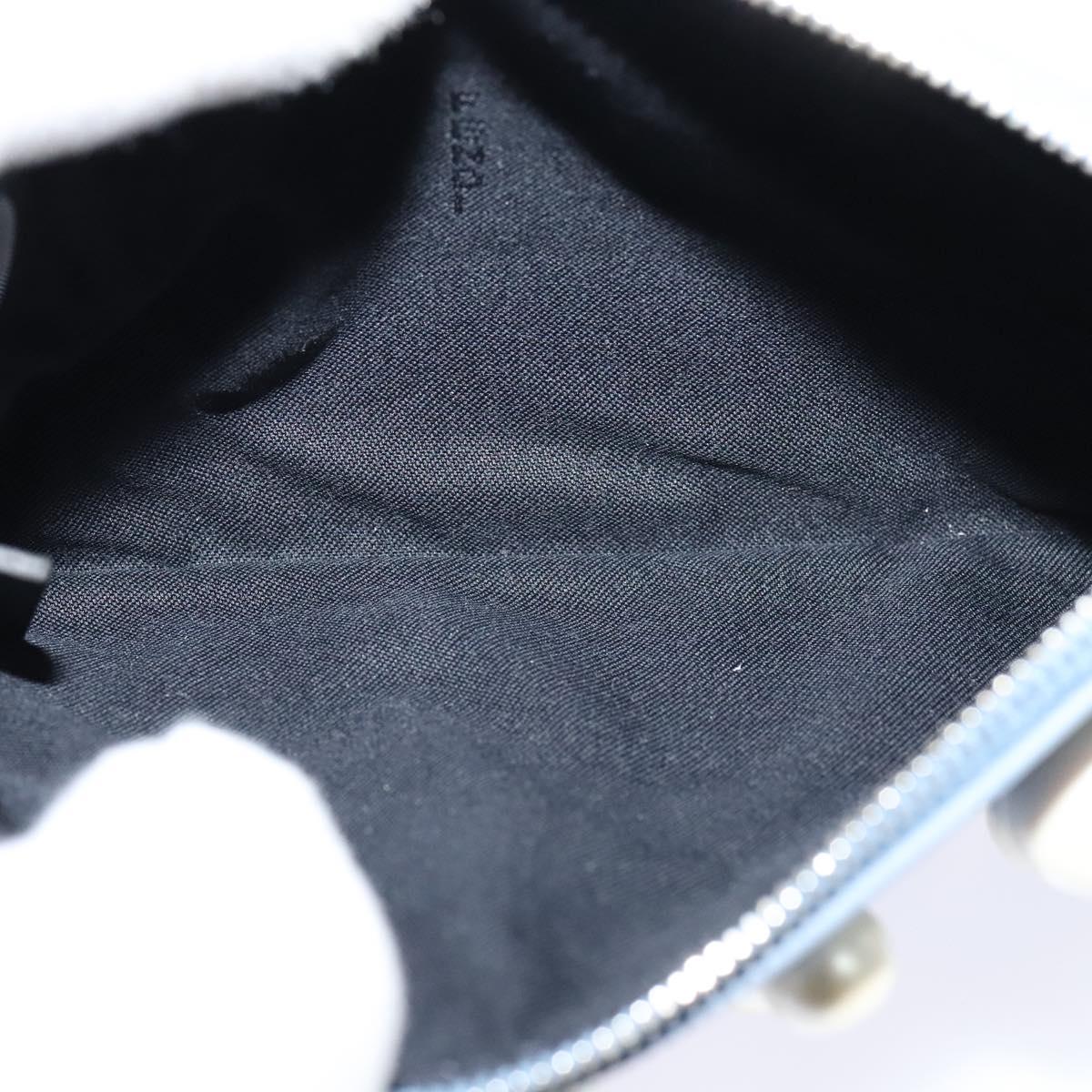 FENDI Triplet Clutch Bag Leather Blue White black 110886