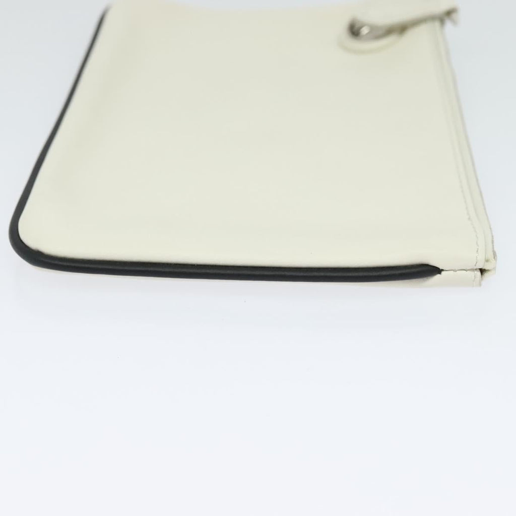 FENDI Triplet Clutch Bag Leather Blue White black 110886