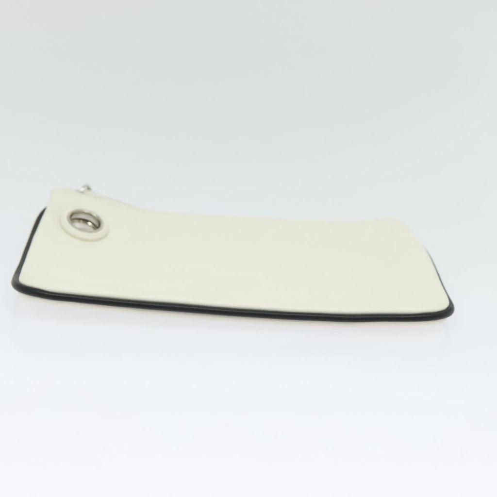 FENDI Triplet Clutch Bag Leather Blue White black 110886