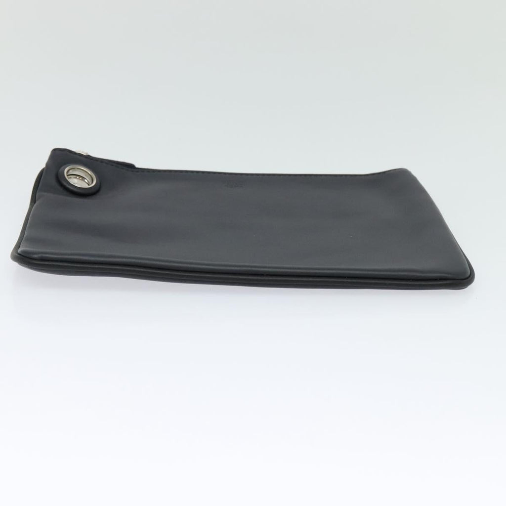 FENDI Triplet Clutch Bag Leather Blue White black 110886