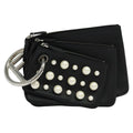 FENDI Triplet Clutch Bag Leather Black 110887