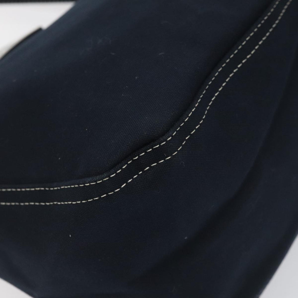 FENDI Mamma Baguette Shoulder Bag Canvas Navy 110912