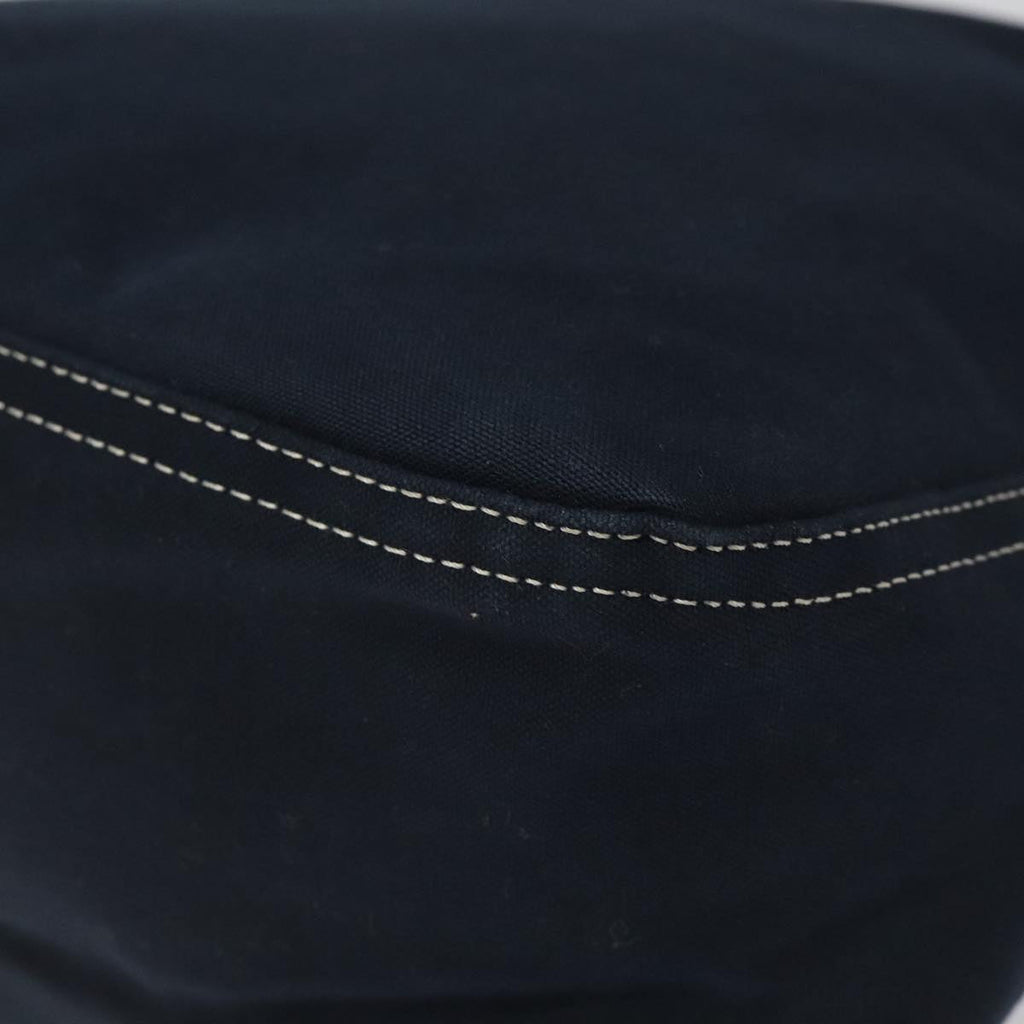 FENDI Mamma Baguette Shoulder Bag Canvas Navy 110912