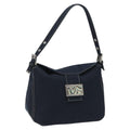 FENDI Mamma Baguette Shoulder Bag Canvas Navy 110912