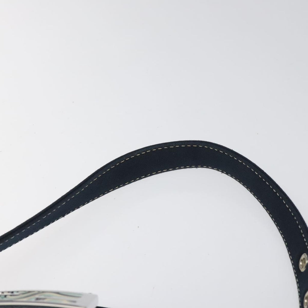 FENDI Mamma Baguette Shoulder Bag Canvas Navy 110912