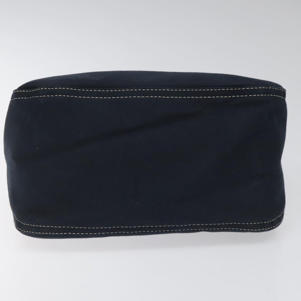 FENDI Mamma Baguette Shoulder Bag Canvas Navy 110912