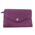 Louis Vuitton Portefolio Curry M60567 Purple Monogram Leather Compact Wallet  Female Wallet
