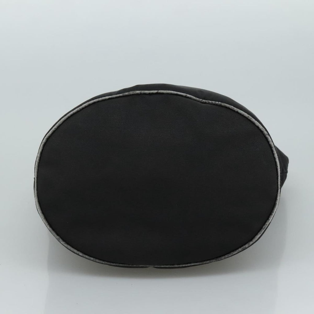 FENDI Hand Bag Nylon Black Brown Silver 111059