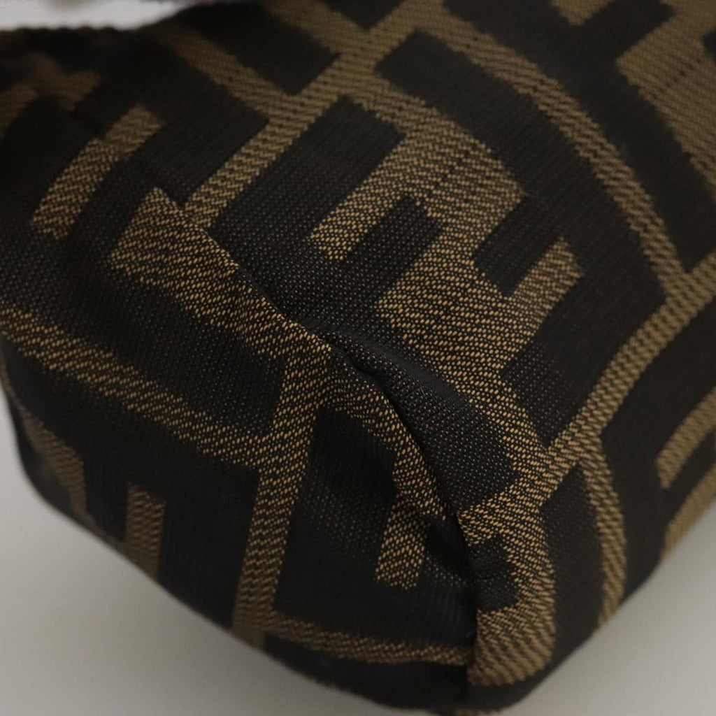 FENDI Zucca Canvas Pouch Brown Black 111183