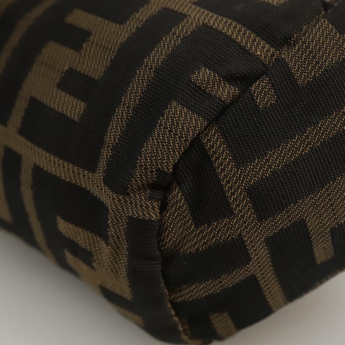 FENDI Zucca Canvas Pouch Brown Black 111183