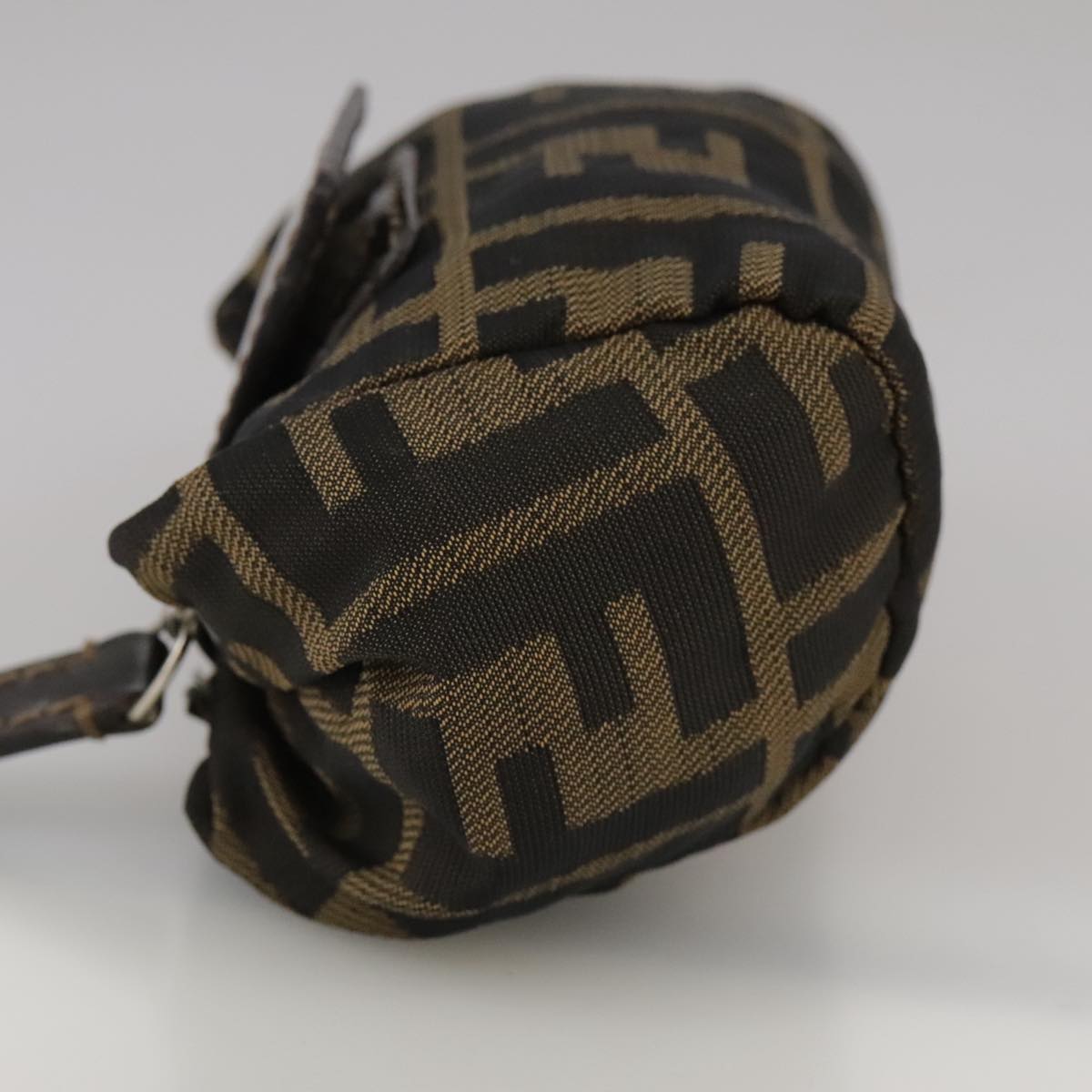 FENDI Zucca Canvas Pouch Brown Black 111183