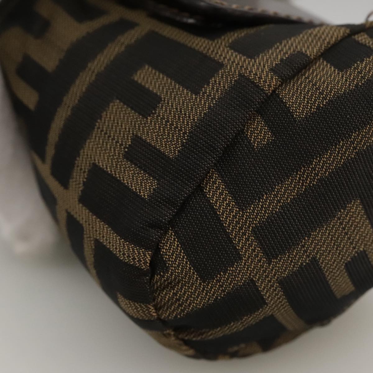 FENDI Zucca Canvas Pouch Brown Black 111183