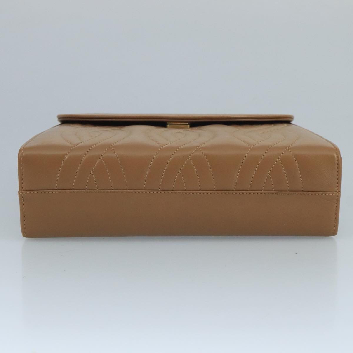 FENDI Hand Bag Leather Beige 111309