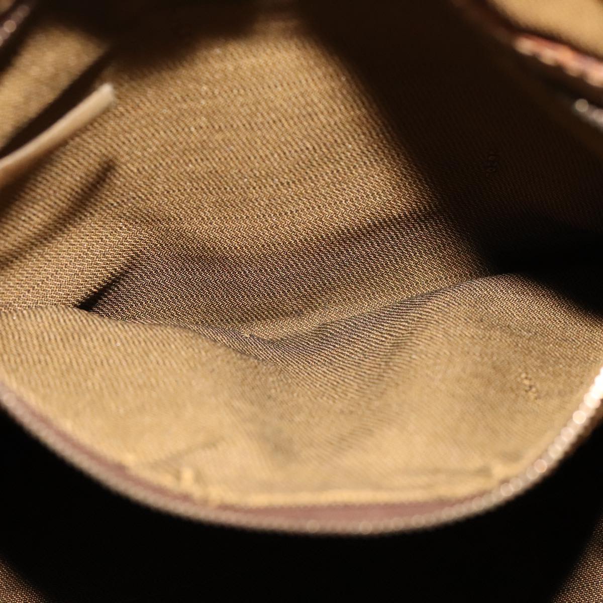 FENDI Zucca Canvas Hand Bag 2way Brown Black 111463