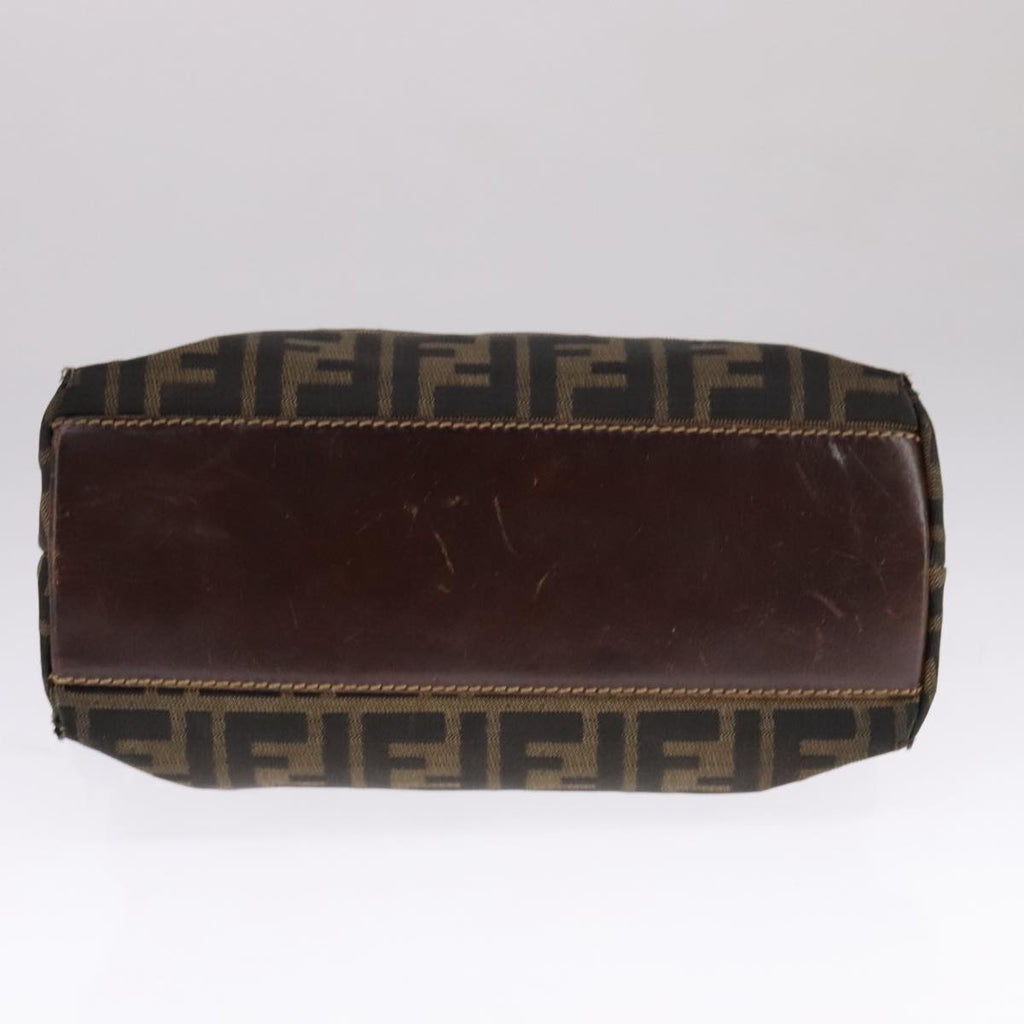 FENDI Zucca Canvas Hand Bag 2way Brown Black 111463