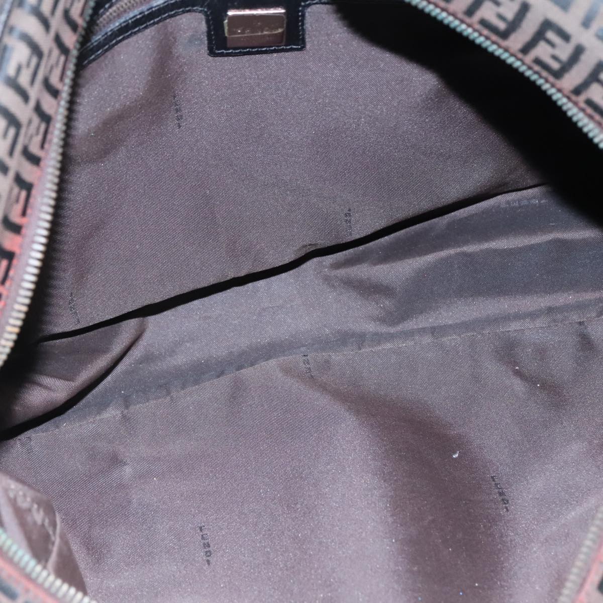 FENDI Zucchino Canvas Hand Bag Black 111601