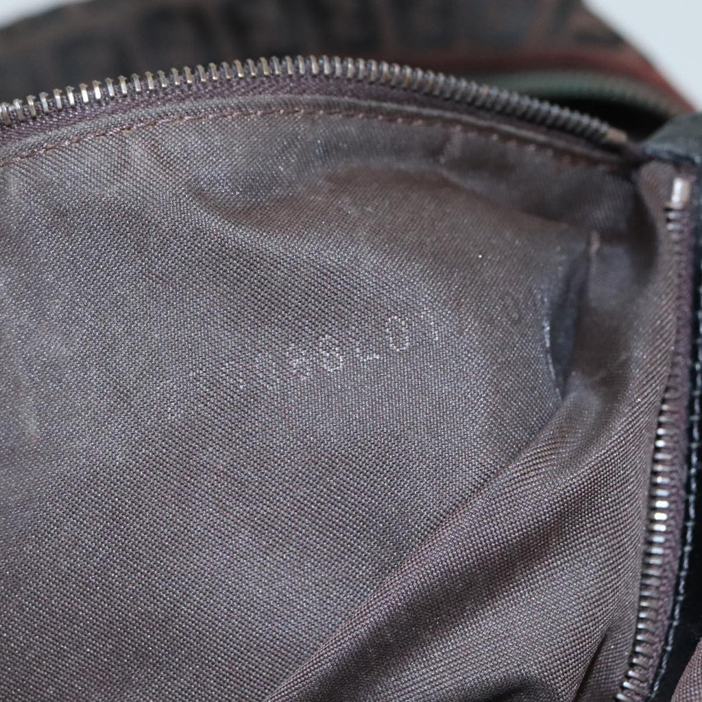 FENDI Zucchino Canvas Hand Bag Black 111601