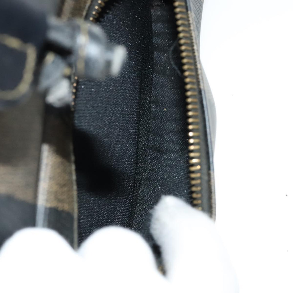 FENDI Pecan Canvas Backpack Brown Black gold 111604