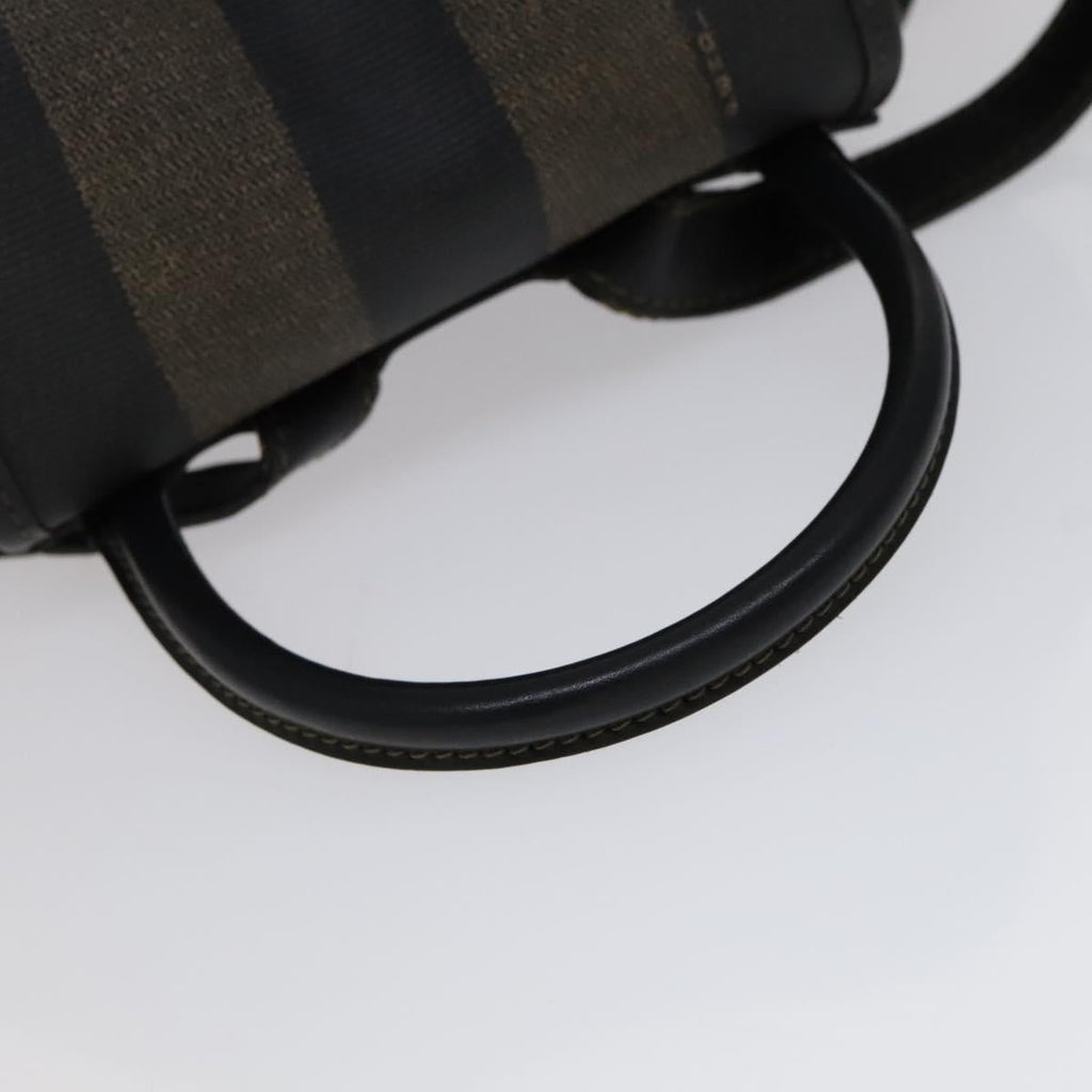 FENDI Pecan Canvas Backpack Brown Black gold 111604