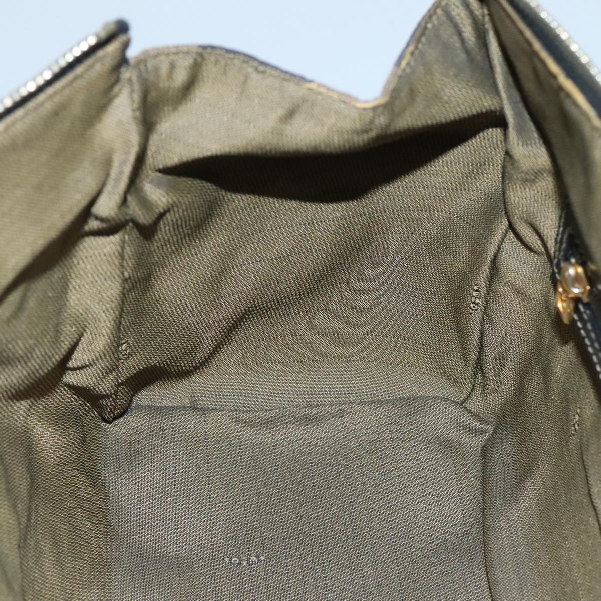 FENDI Pecan Canvas Hand Bag 2way Brown Black gold 111719