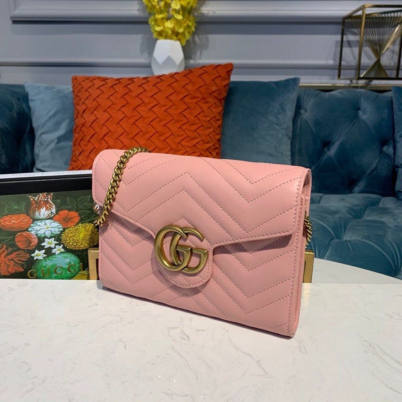 Glami Marmont Matelasse Mini Bag Pink Matelasse For Women 8in/20cm Glami 474575