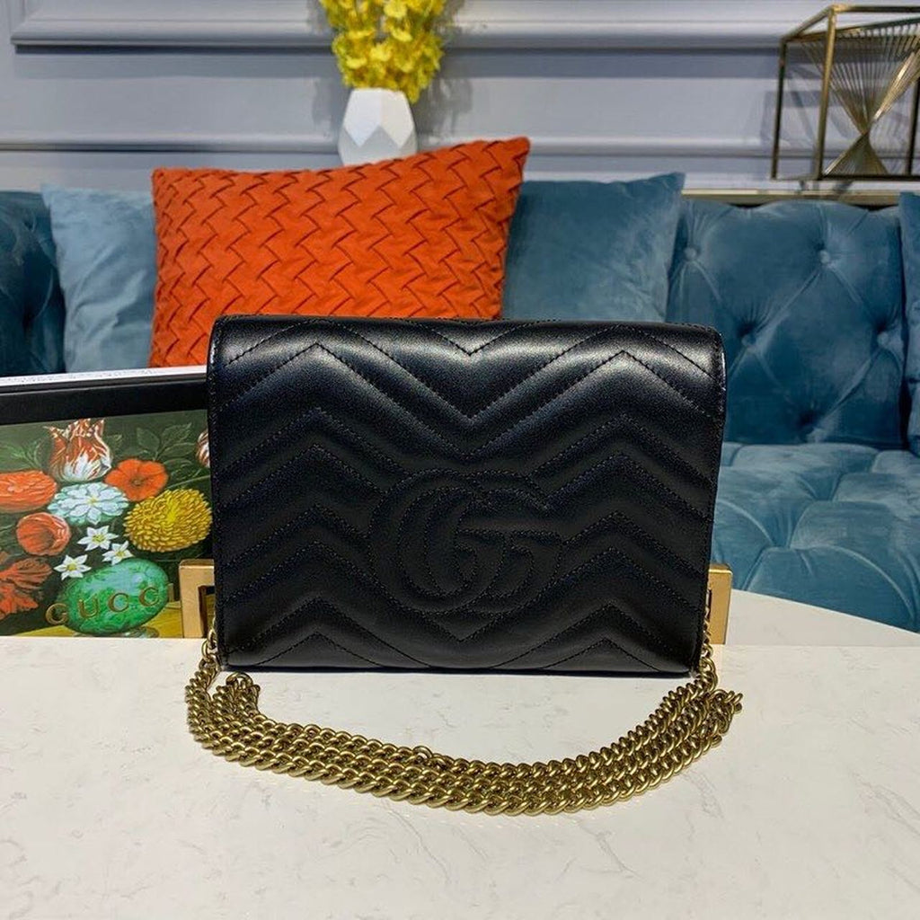 Glami Marmont MatelassÃƒÂ© Mini Bag Black MatelassÃƒÂ© Chevron With Glami On The Back For Women 8in/20cm Glami 474575 DTD1T 1000