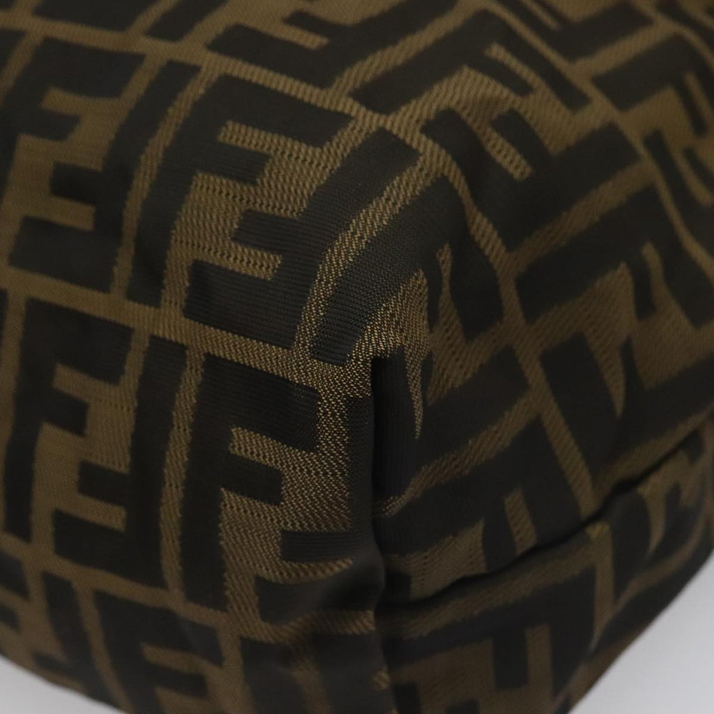 FENDI Zucca Canvas Pouch Brown Black Silver 111841