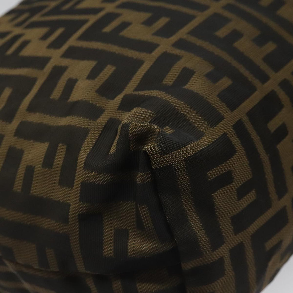 FENDI Zucca Canvas Pouch Brown Black Silver 111841