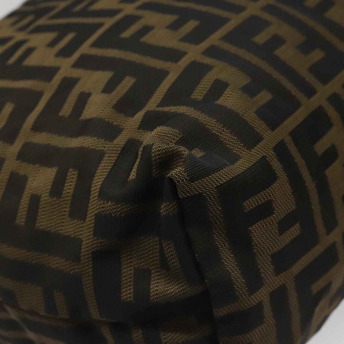 FENDI Zucca Canvas Pouch Brown Black Silver 111841