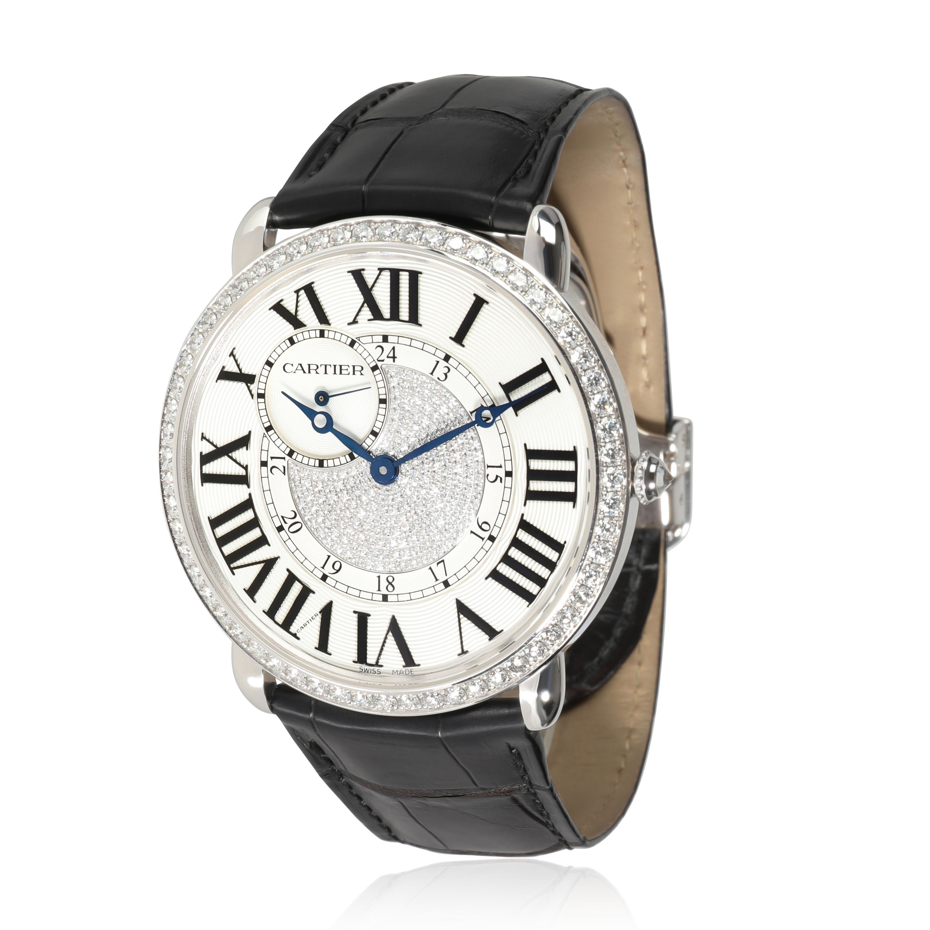 CARTIER Ronde Louis WR007004 Unisex Watch in 18kt White Gold