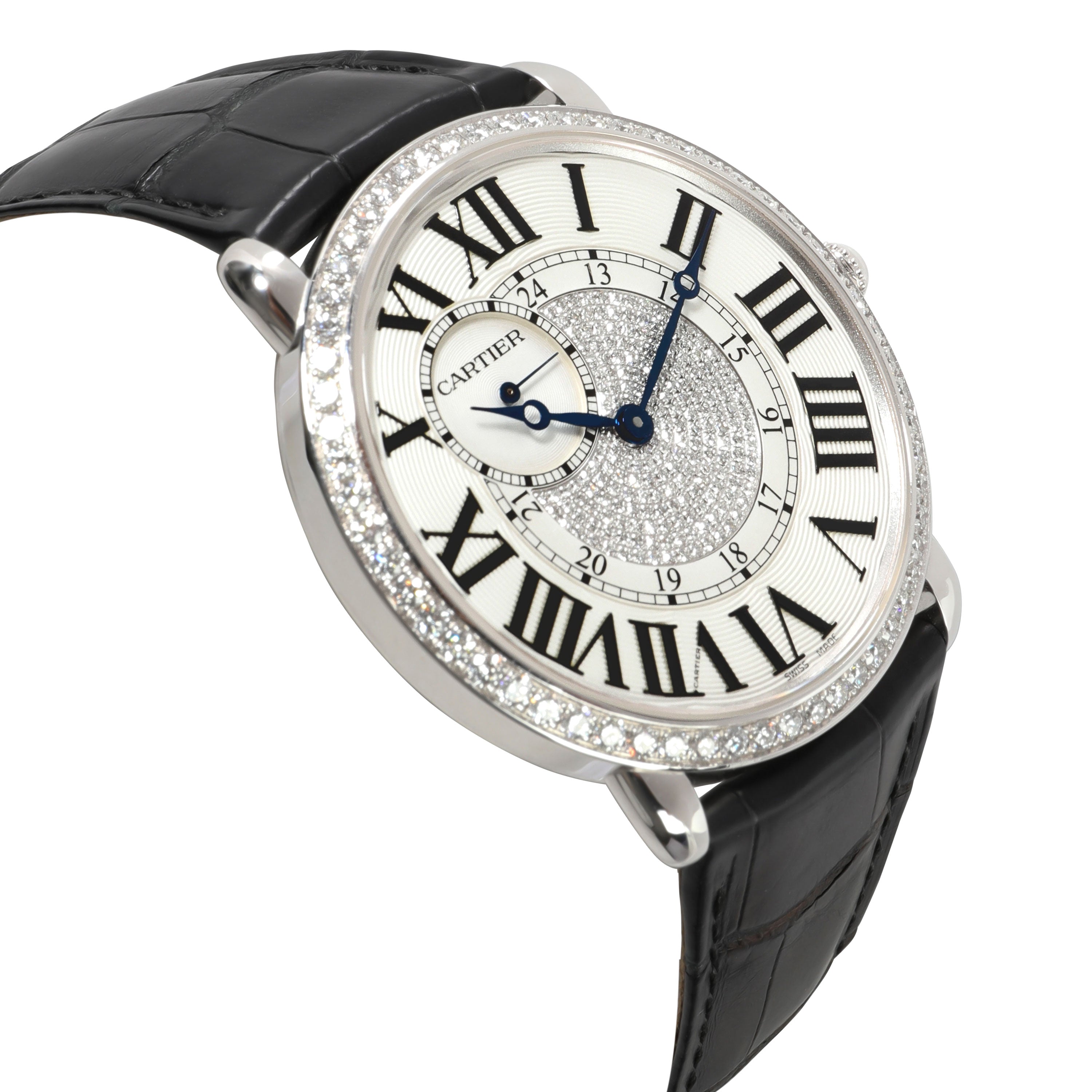 CARTIER Ronde Louis WR007004 Unisex Watch in 18kt White Gold