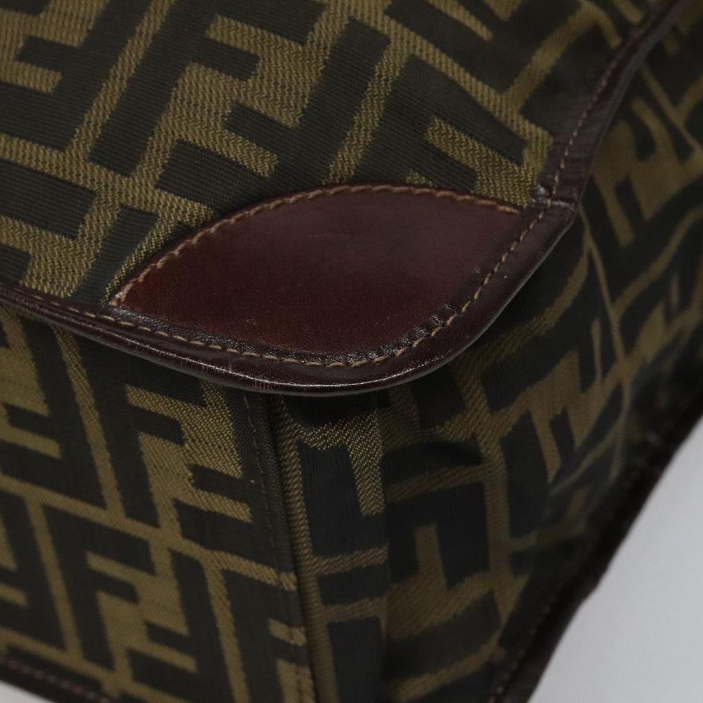 FENDI Zucca Canvas Tote Bag Brown Black 111927