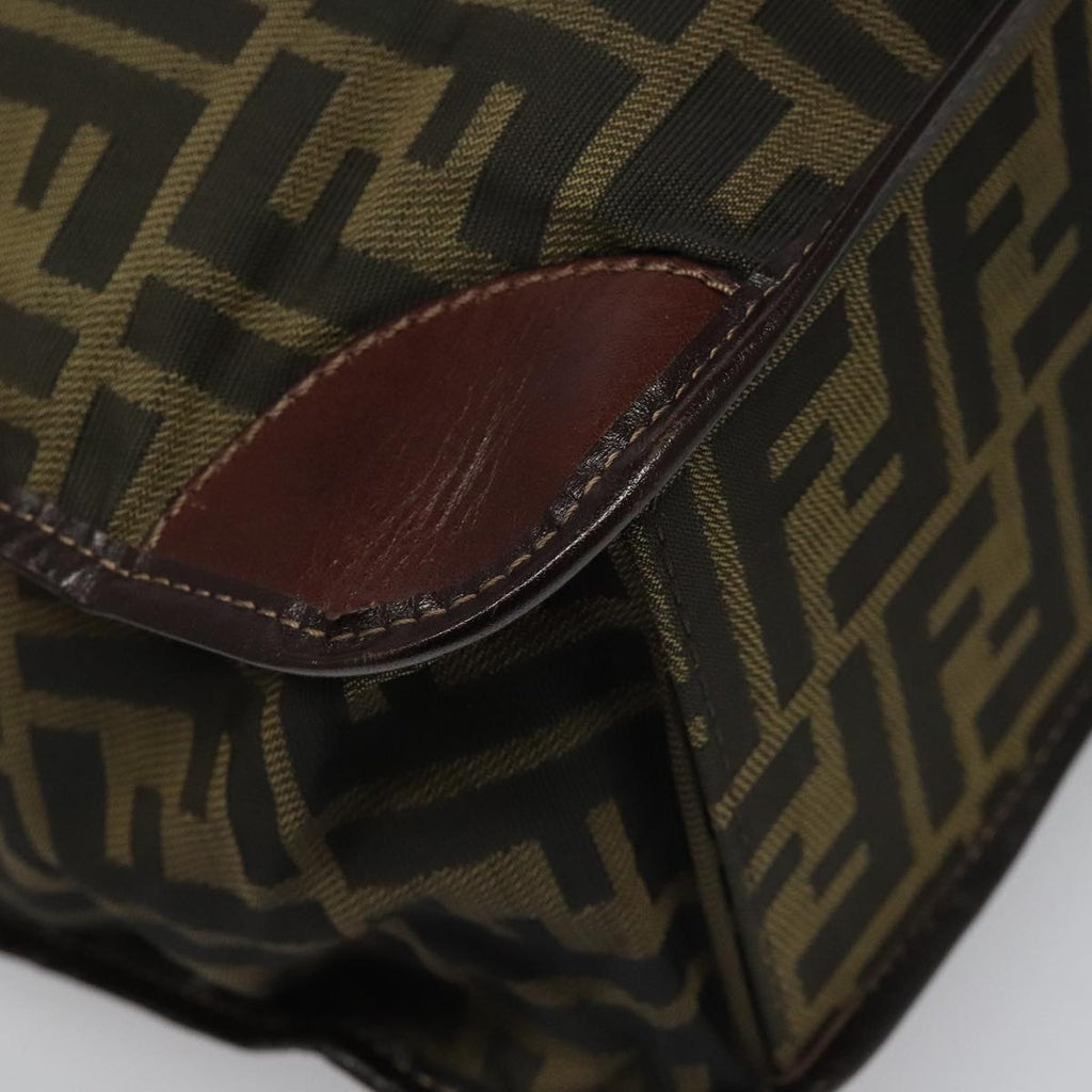 FENDI Zucca Canvas Tote Bag Brown Black 111927