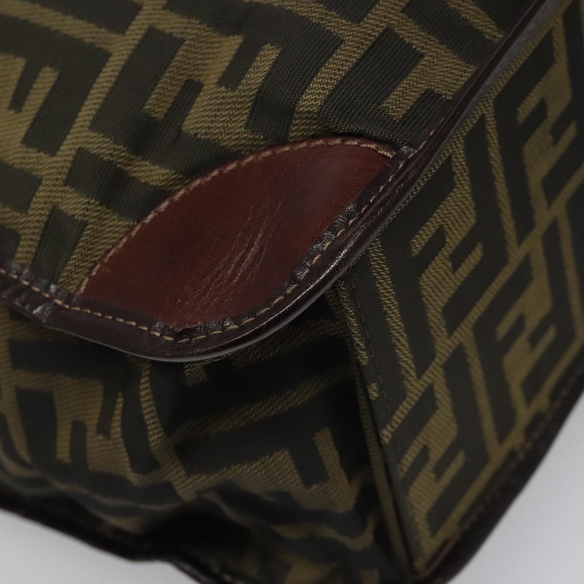 FENDI Zucca Canvas Tote Bag Brown Black 111927