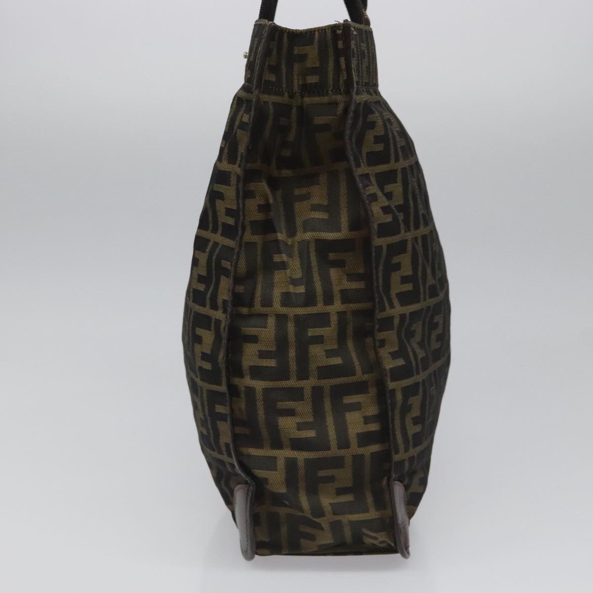FENDI Zucca Canvas Tote Bag Brown Black 111927