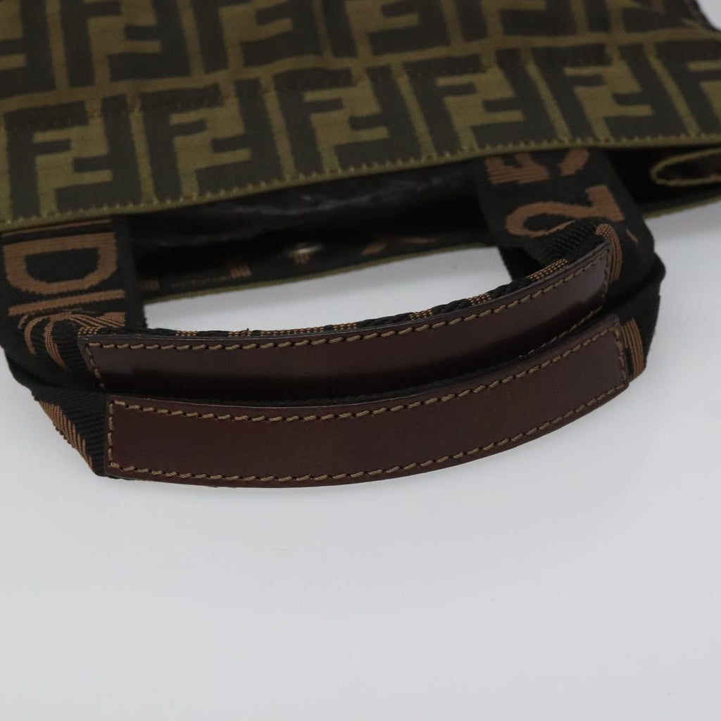 FENDI Zucca Canvas Tote Bag Brown Black 111927