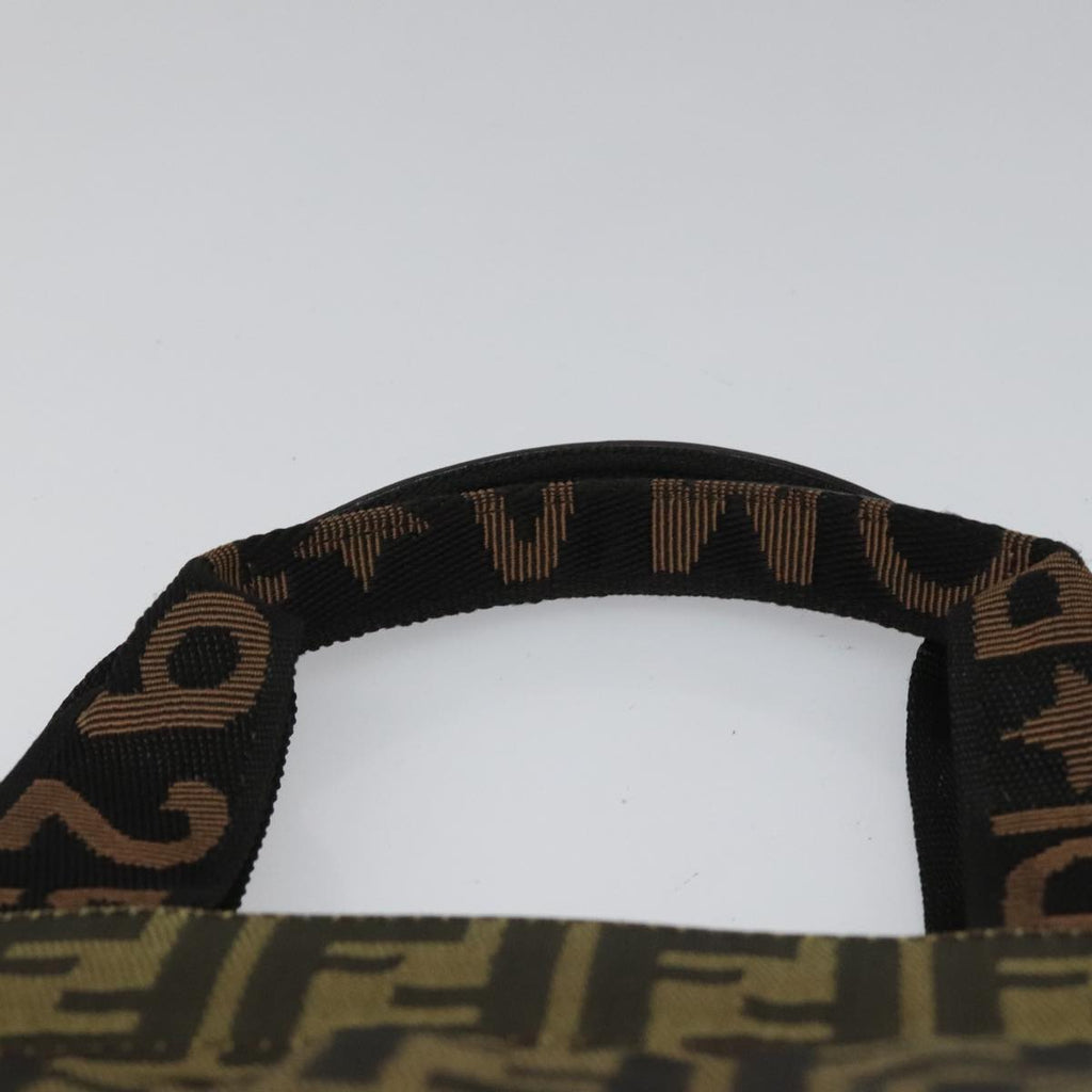 FENDI Zucca Canvas Tote Bag Brown Black 111927