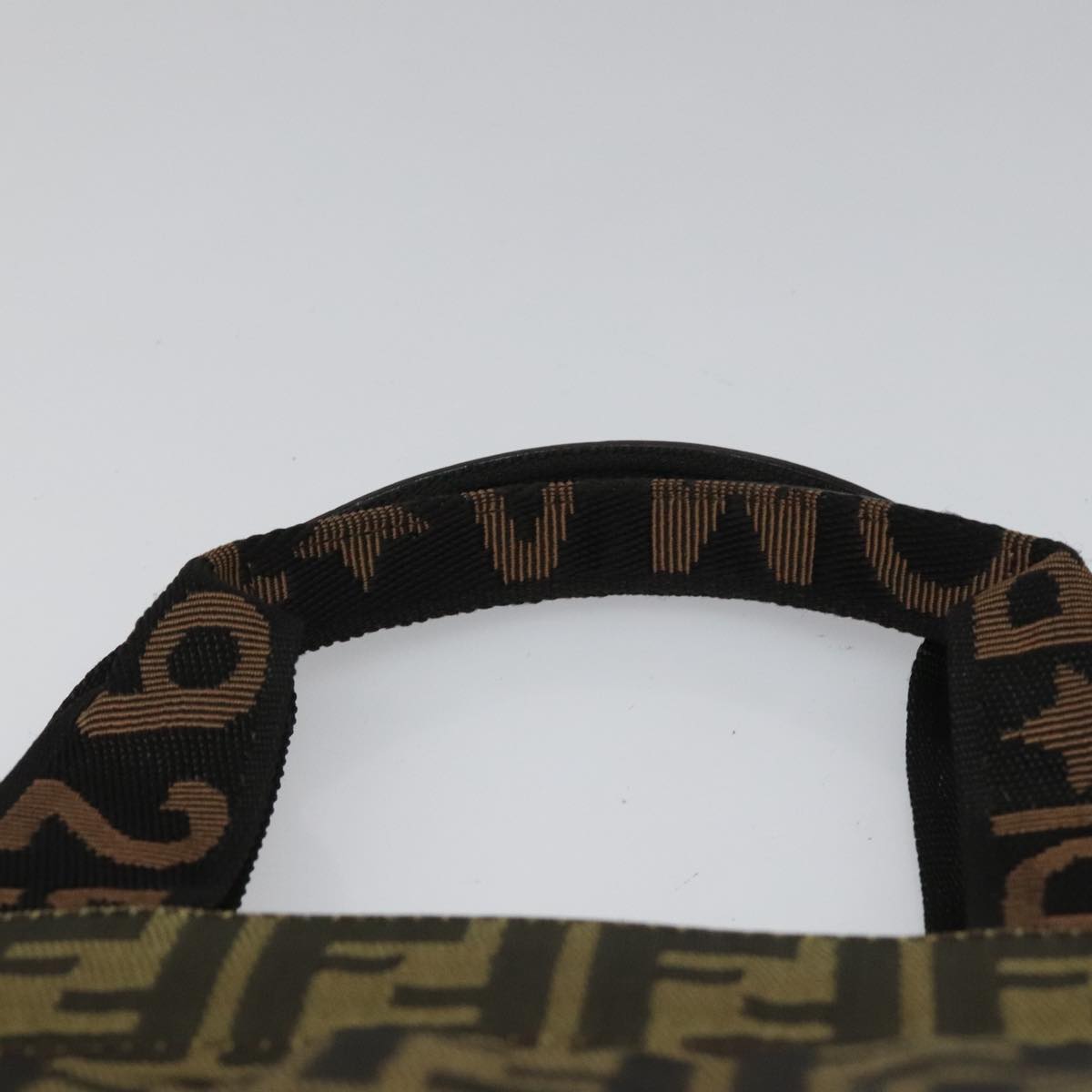 FENDI Zucca Canvas Tote Bag Brown Black 111927
