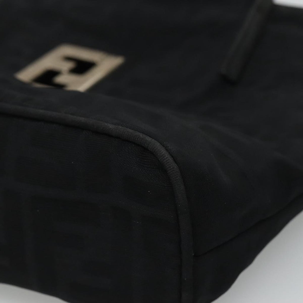 FENDI Zucca Canvas Shoulder Bag Black 111928